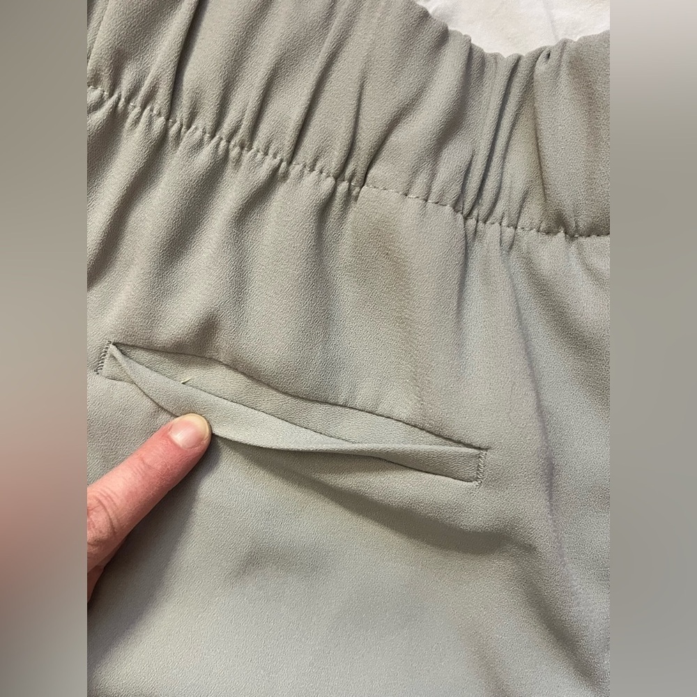 H&M Womens Beige Wide-Leg Pull-On Elastic Waistland Pants Size 2 - Picture 11 of 11